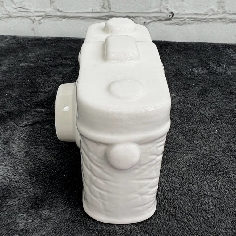 White Ceramic Camera Decor handmade - Picture 2 of 5